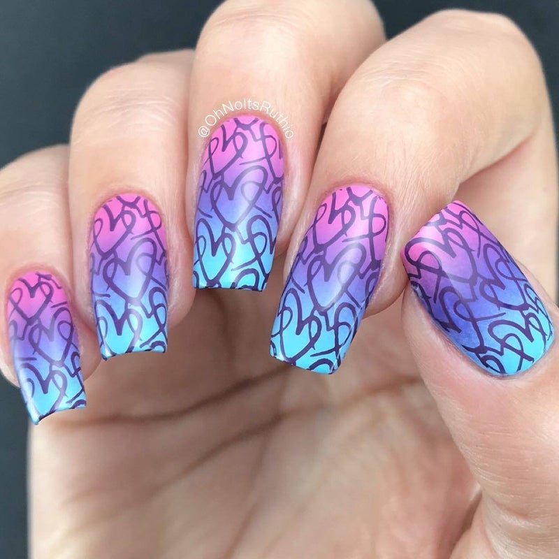 Whats Up Nails - Valentine's Day Stamping Plates 2 pack (B024, B041) for Nail Art Design - Image 5